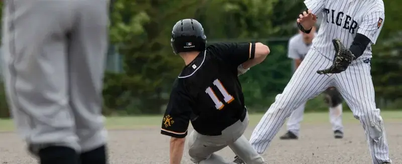 Turku Black Sox player reaching base